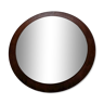 Round wooden mirror