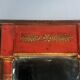 Restoration period mirror 1830 patinated gilded carved wood 48x33 cm