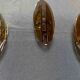 Four Veca wall lights, smoked glass, double light, Italy 1970's