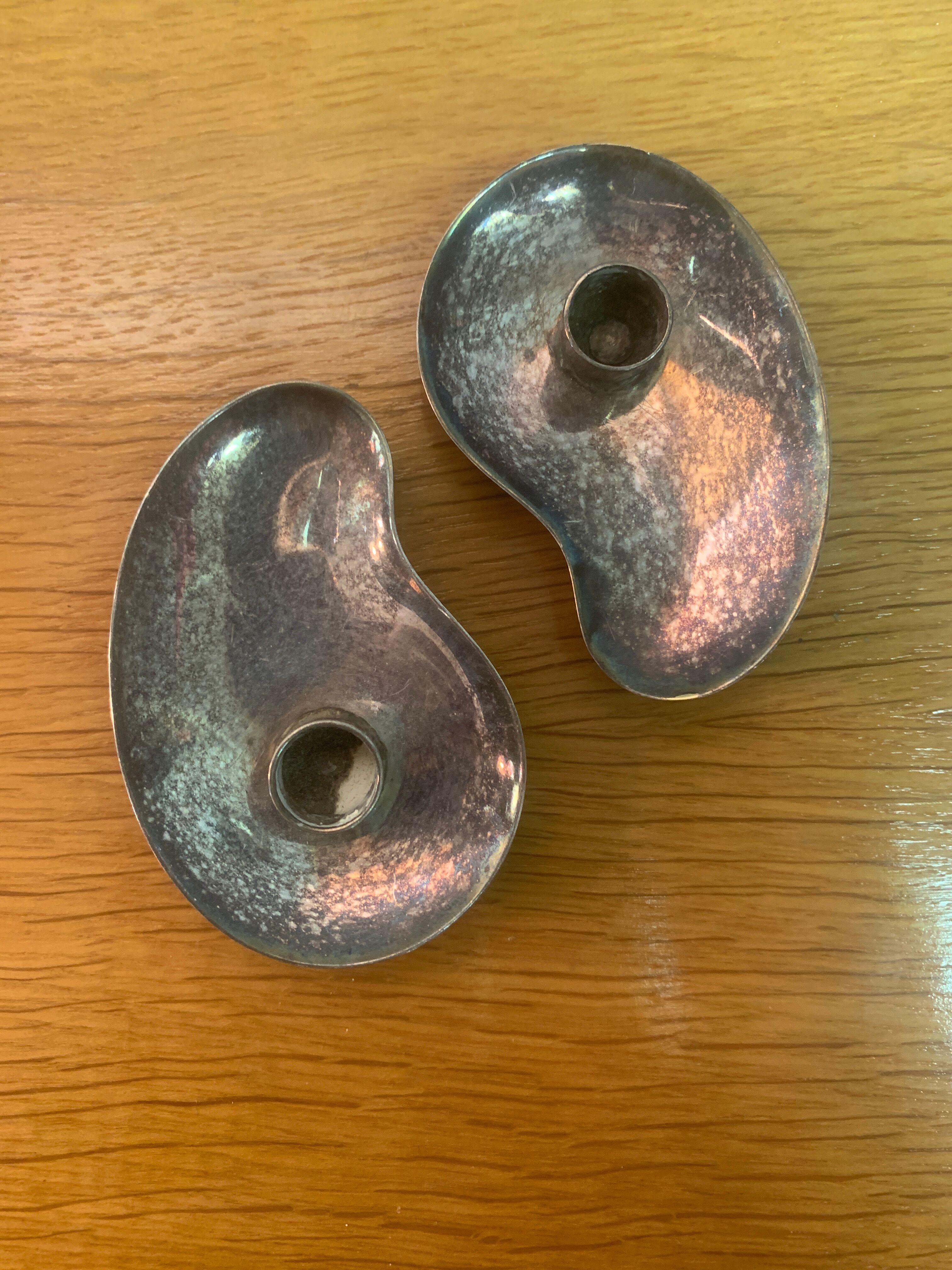 Pair of Danish candle holders 60s