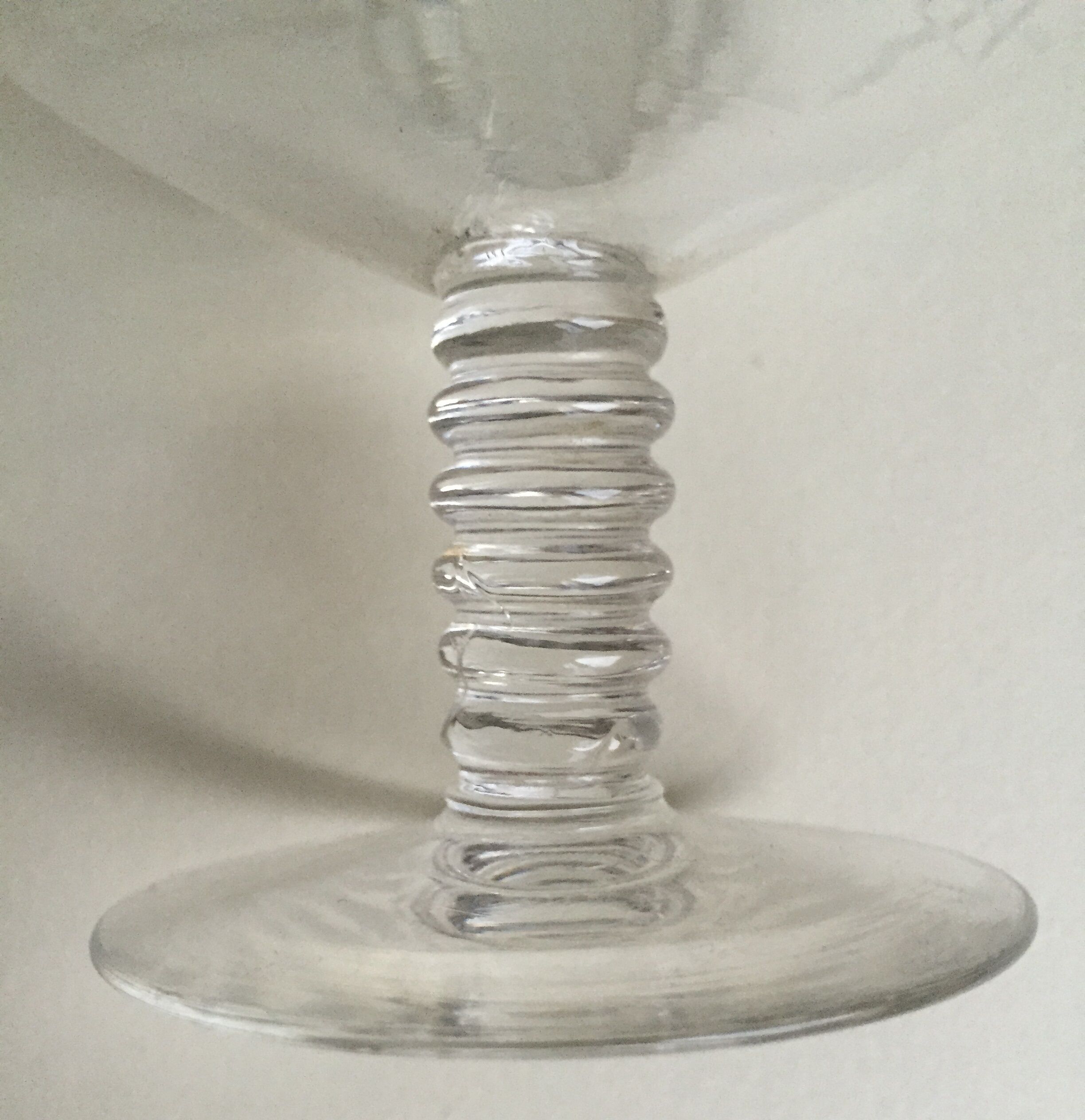 Set of eight champagne glasses