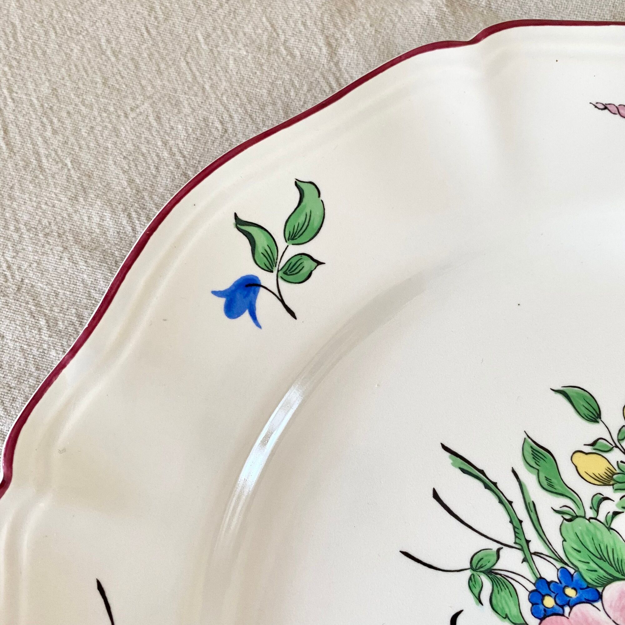 Set of 4 flat plates lunéville