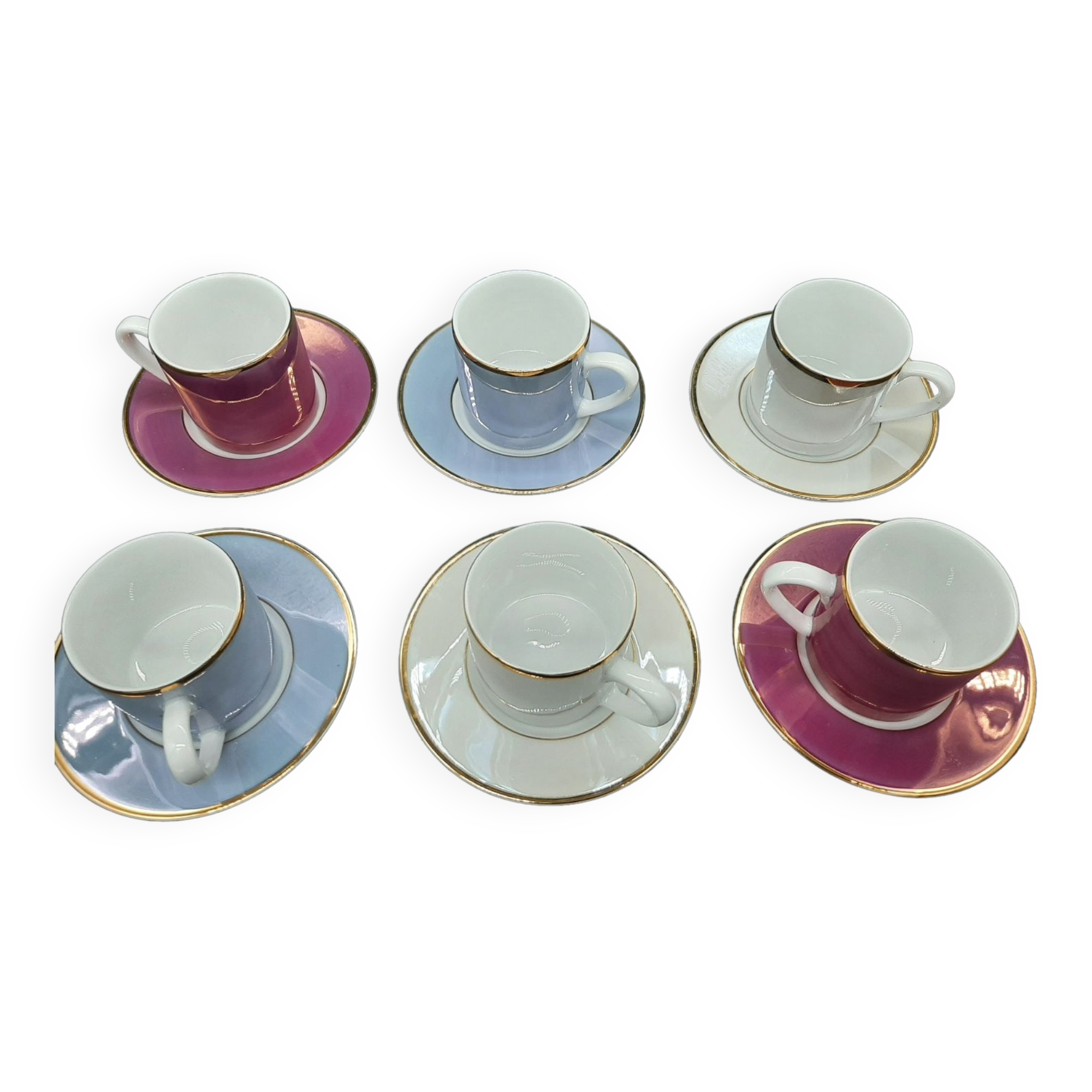 Cups with saucers