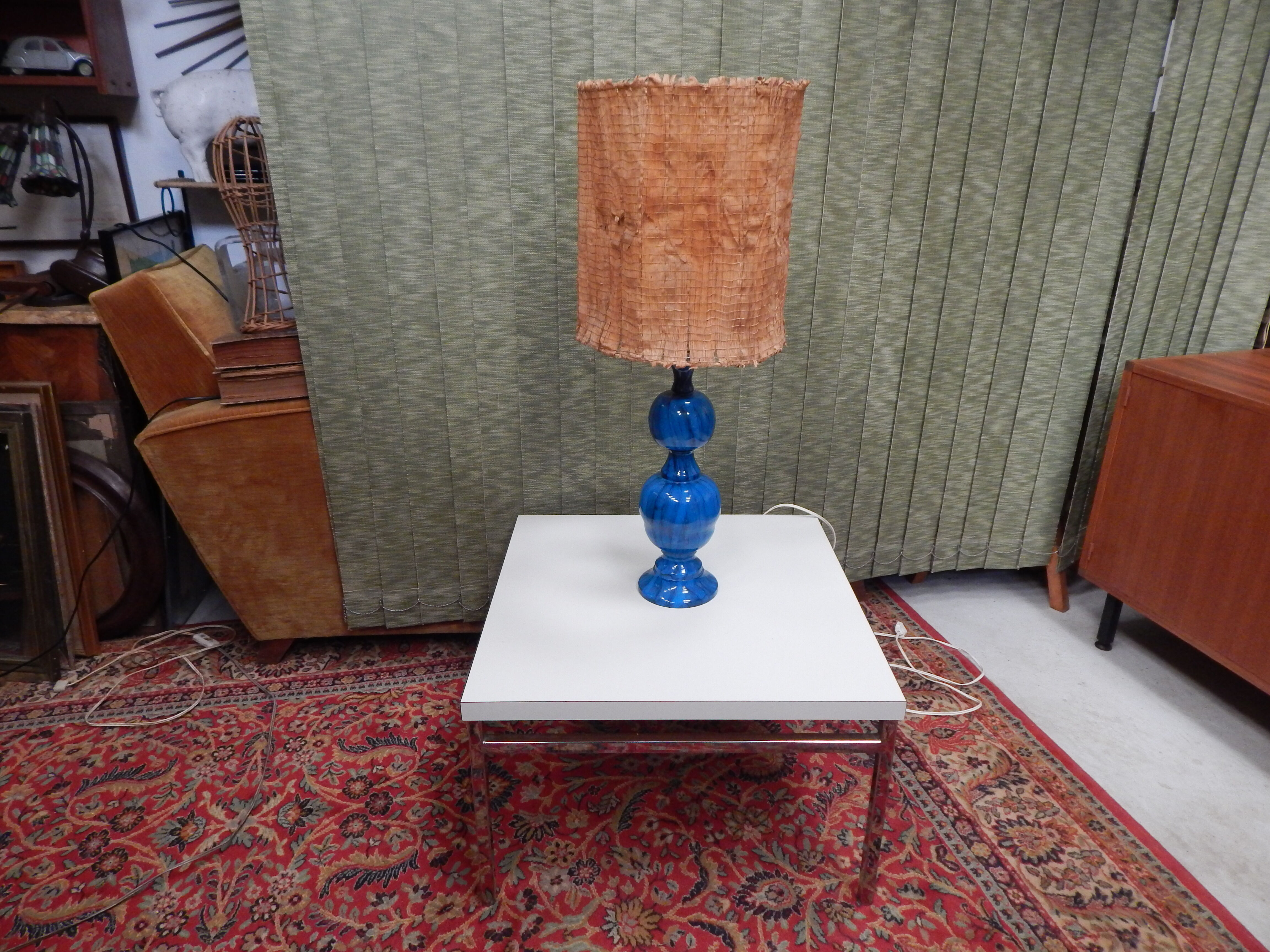 Vintage chrome coffee table design 70s