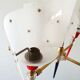 Suspension vintage aux flambeaux 1950