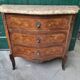 CURVED MARQUETRY CHEST WITH MARBLE TOP 3 ROSEWOOD DRAWERS