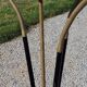 Vintage floor lamp from the 50s in metal and brass 4 flexible lights with tripod base