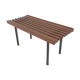 Bench in Teak with Brass Feet, Italy, 1950s