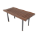 Bench in Teak with Brass Feet, Italy, 1950s