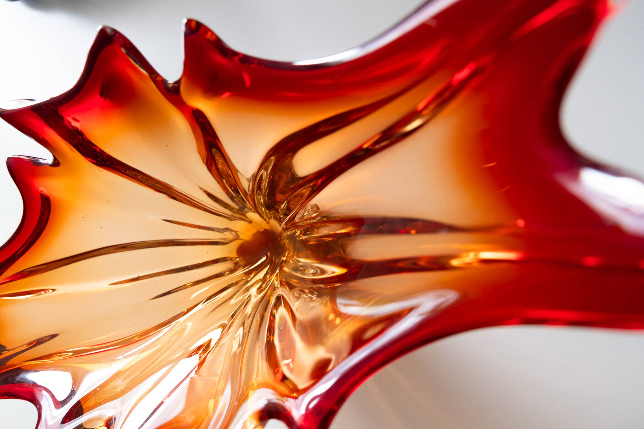 Red Murano glass bowl