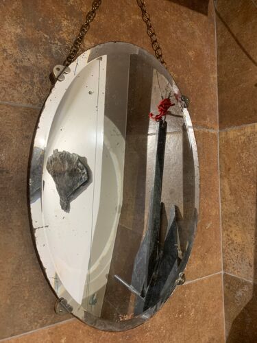Miroir oval ancien, 41x60 cm