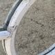 Large vintage gray cart wheel wooden wall mirror