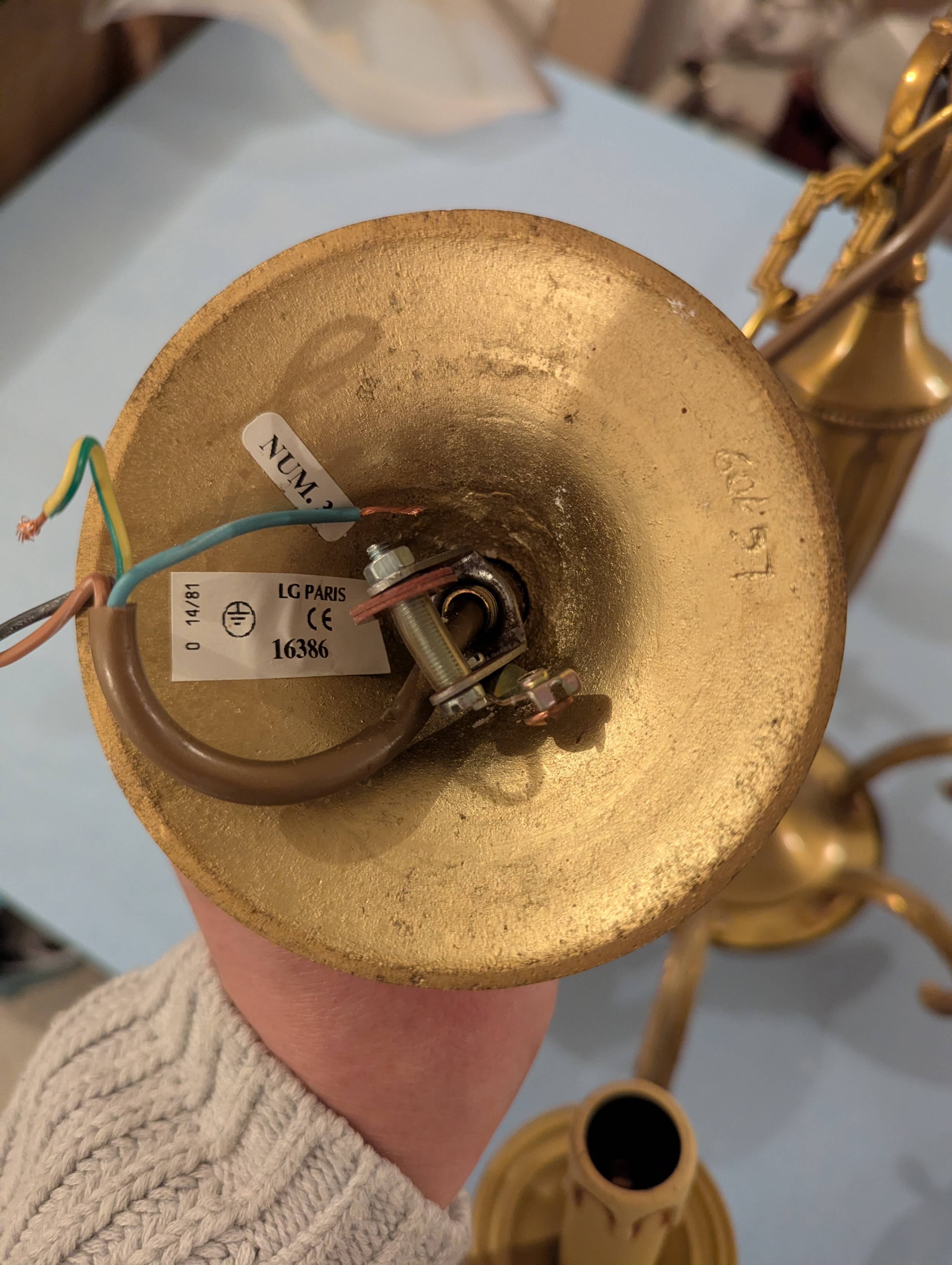 Brass lustre Lucien Gau