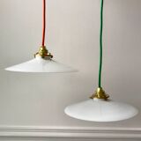 Pair of suspensions in smooth opaline colored thread early twentieth century