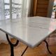White marble bistro table