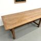 XXL farmhouse table in solid oak 350 cm - Reconstruction Style - 1950s