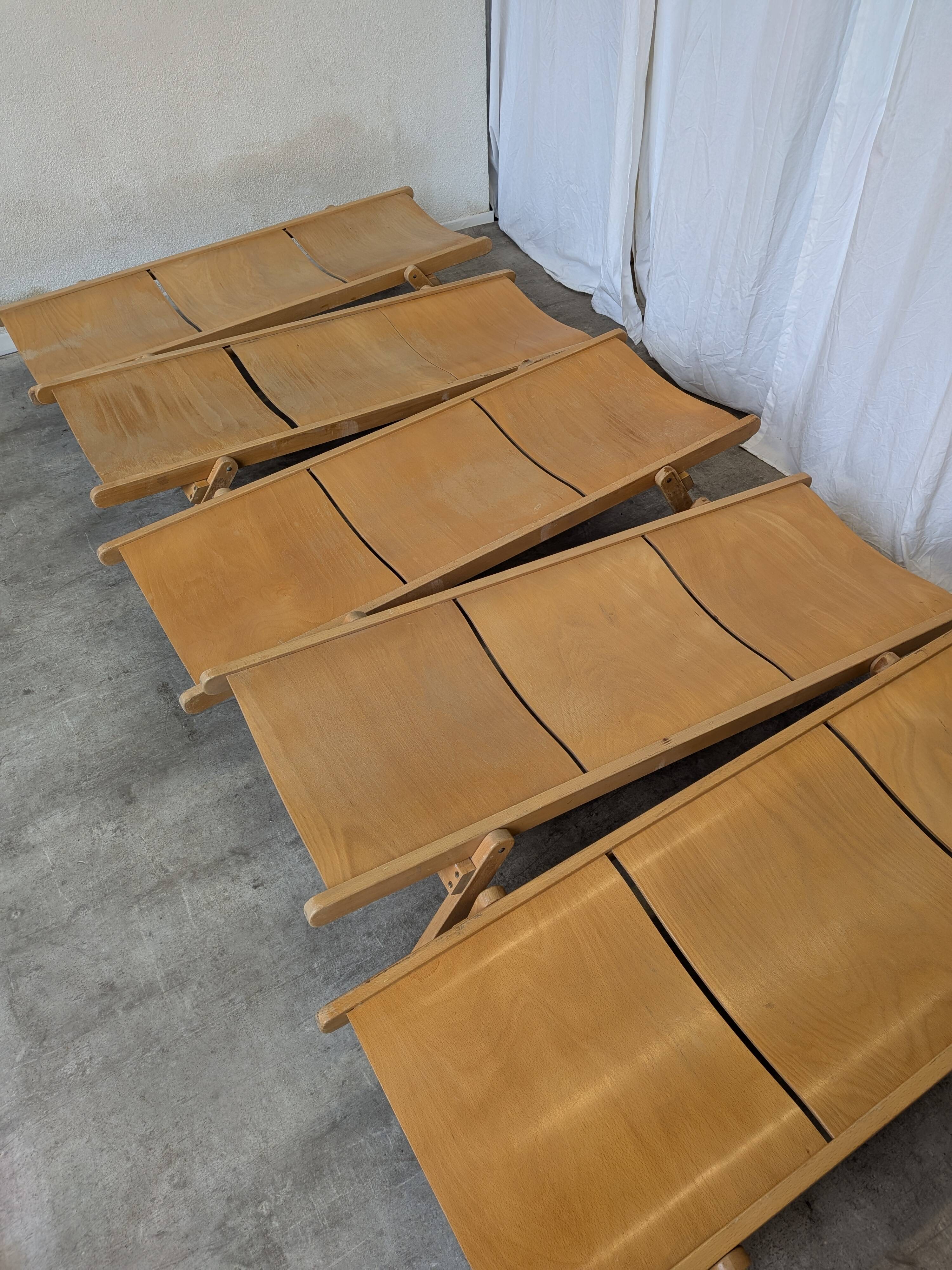 Vintage Folding Wooden Daybed /by Niko Kralj for Stol Kamnik / 1970s