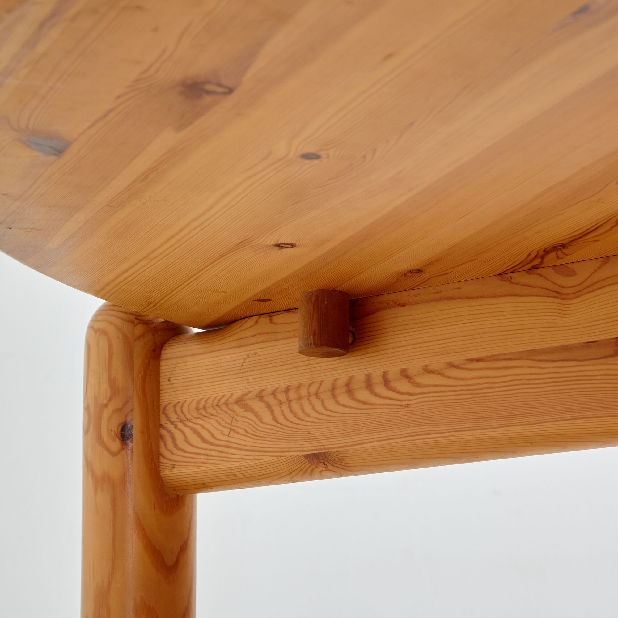 Pinewood dining set by rainer daumiller for hanex, set of 7