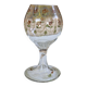 Grand verre ancien émaillé décor floral