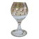 Grand verre ancien émaillé décor floral