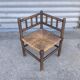 Fauteuil coin du feu en bois tourné début xx ème