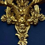 A pair of important gilt bronze wall sconces, Louis XVI style, 19th century.