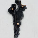 Brutalist bronze crucifix