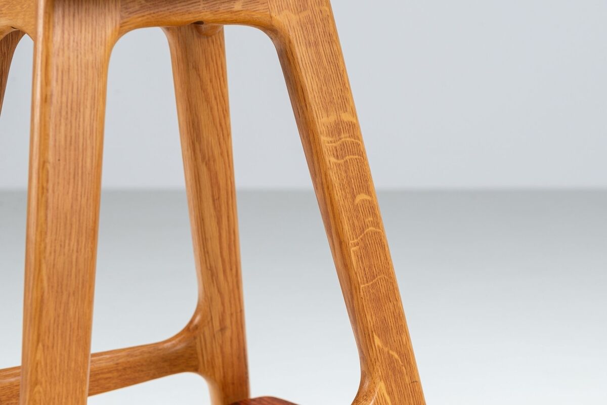 Erik Buch set of four “OD61” bar stools Oddense Mobler Denmark 1965