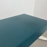 Modernist green Cubic Sputnik Table Light Kaiser Leuchten Lights, 1970s Ger