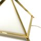 Golden brass Pyramidal table lamp, Christos, Italy 1970