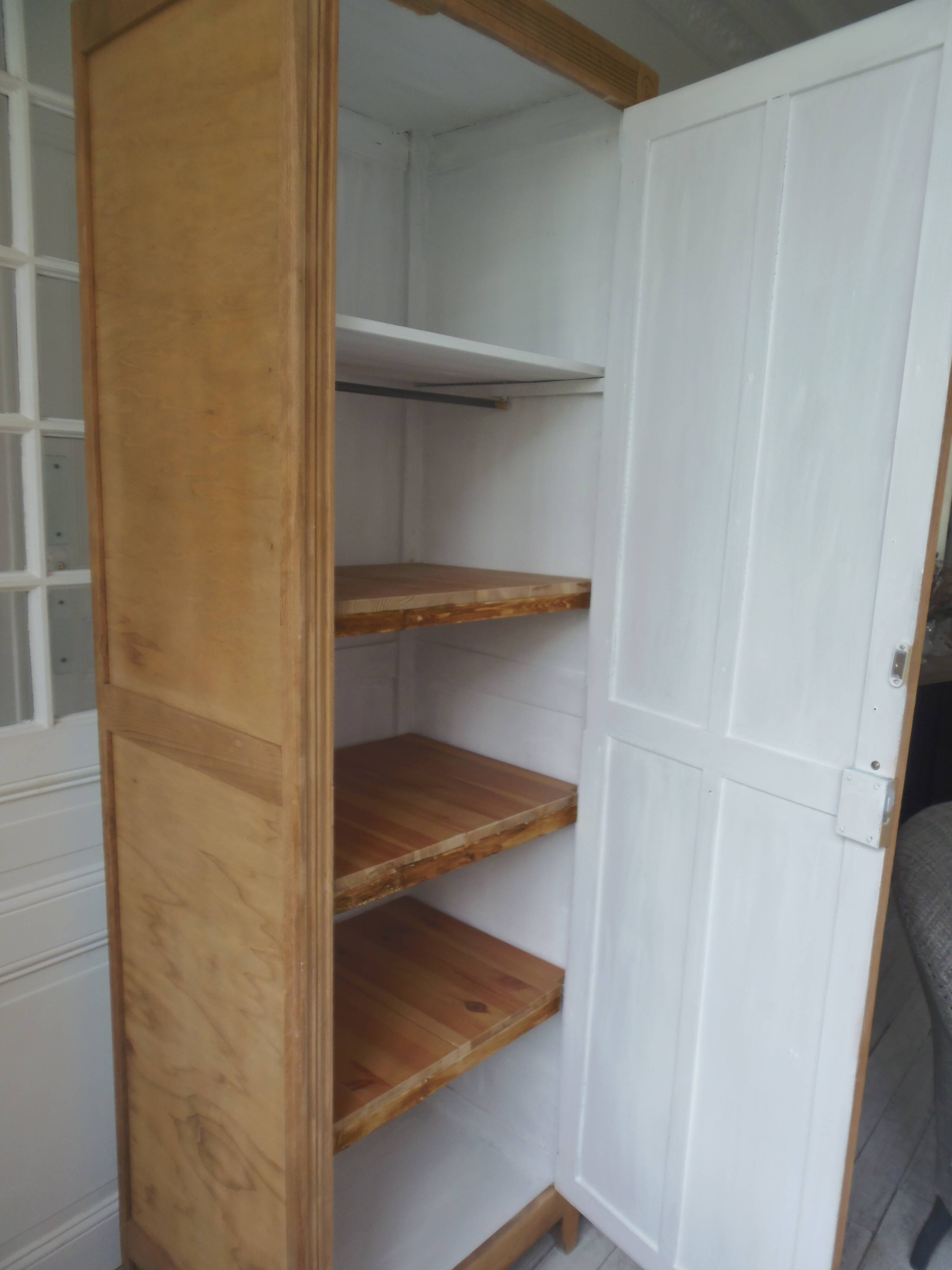 Wardrobe, vintage Parisian dresser has been completely sanded and waxed.