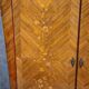 Curved Louis XV style armoire with floral marquetry, 20th century period.