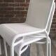 White woven resin garden chair