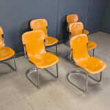 Vintage dining chairs by Cidue set of 6, 1970s