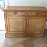 Old - Beautiful solid oak sideboard - 2 doors - 2 drawers in golden oak color