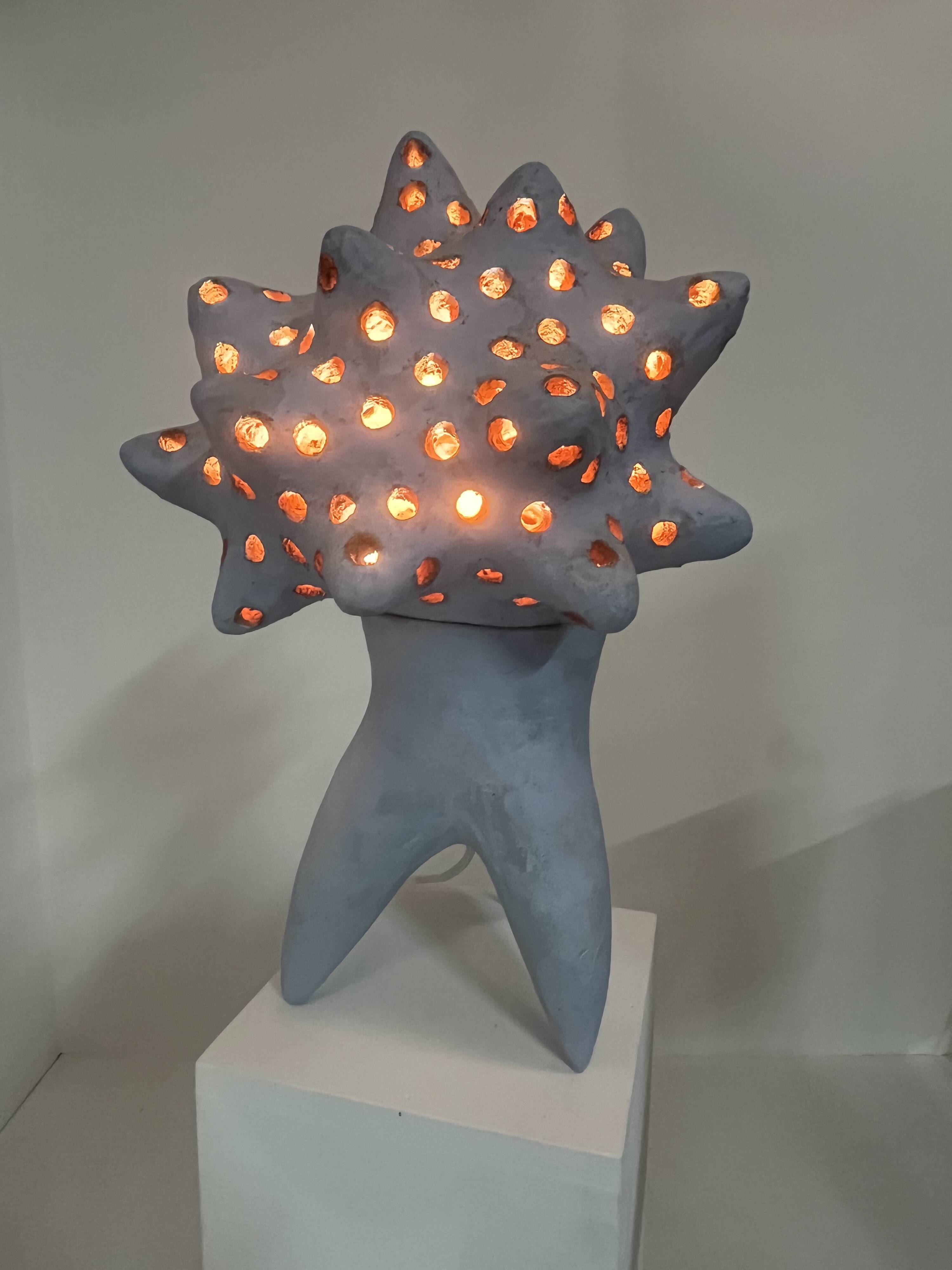 Ceramic lamp by agnes debizet. contemporary ceramist.