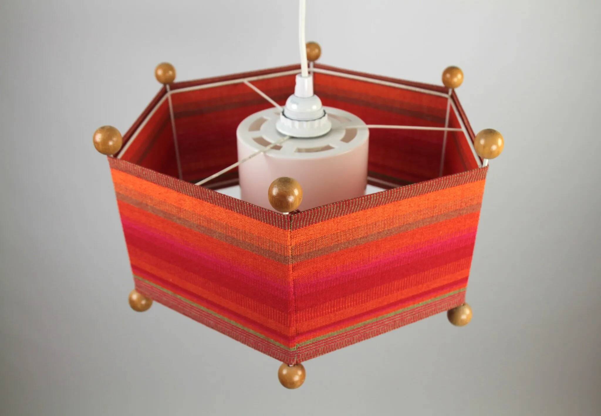 Hexagonal Pendant Lamp, North Sweden — 1960s/1970s
