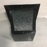 Old Black Metal Lantern hanging Vintage Opaque Glass