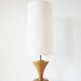 Large vintage turned wooden lamp