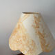 Antique brass lamp - bronze lampshade with toile de Jouy – Vintage lamp