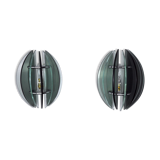 Pair of Veca wall lamps, two-tone murano glass, Italy, 1960