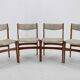 1960s Set of 4 Danish Teak Dining Chairs, Restored