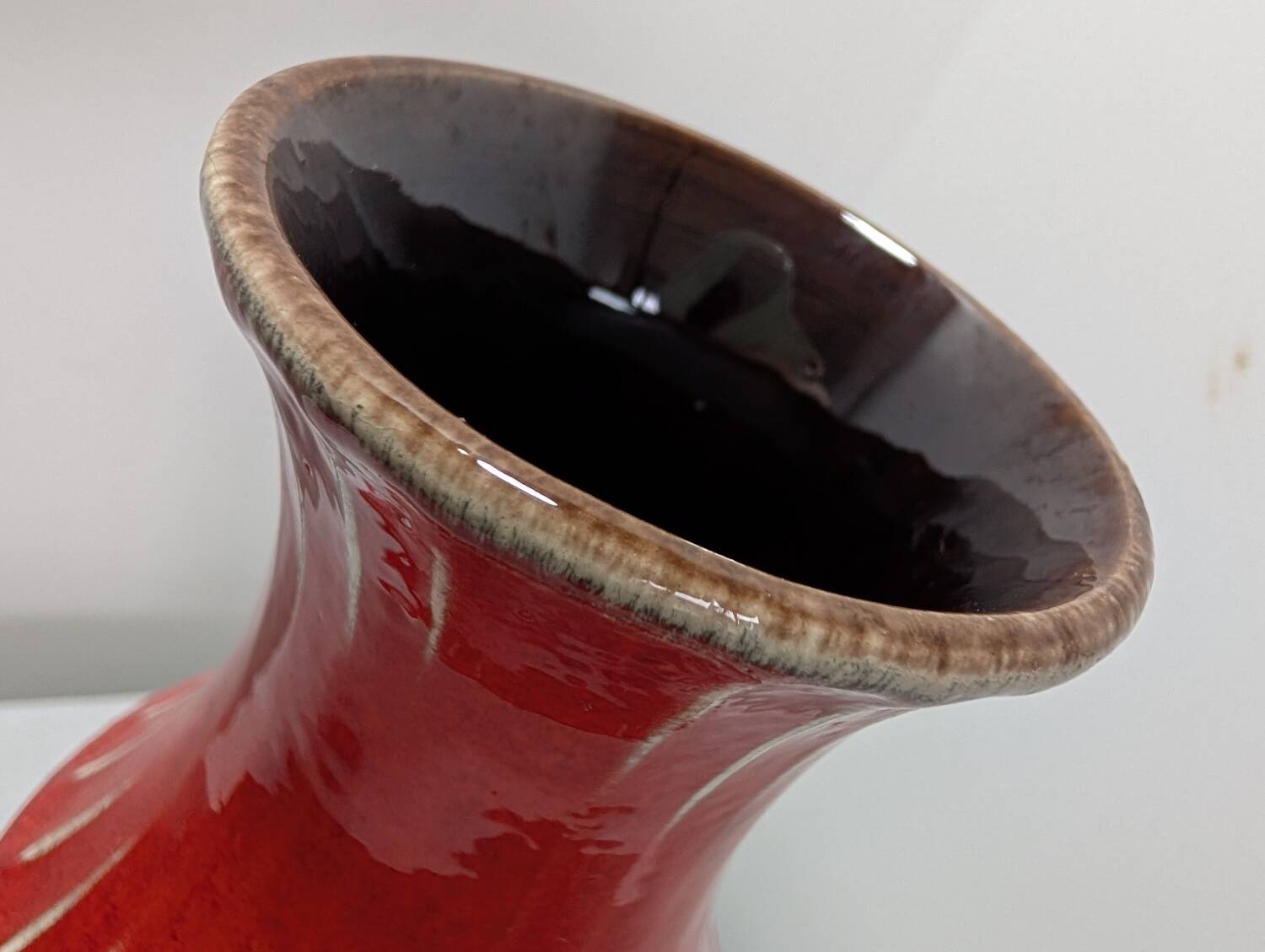 Vase Bay Keramik West Germany red vintage 70s - model 68/25