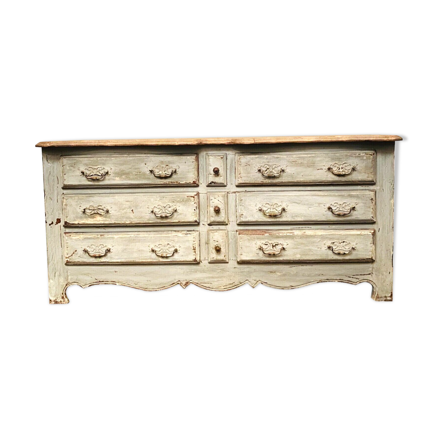 Storage cabinet patinated wood XX Century