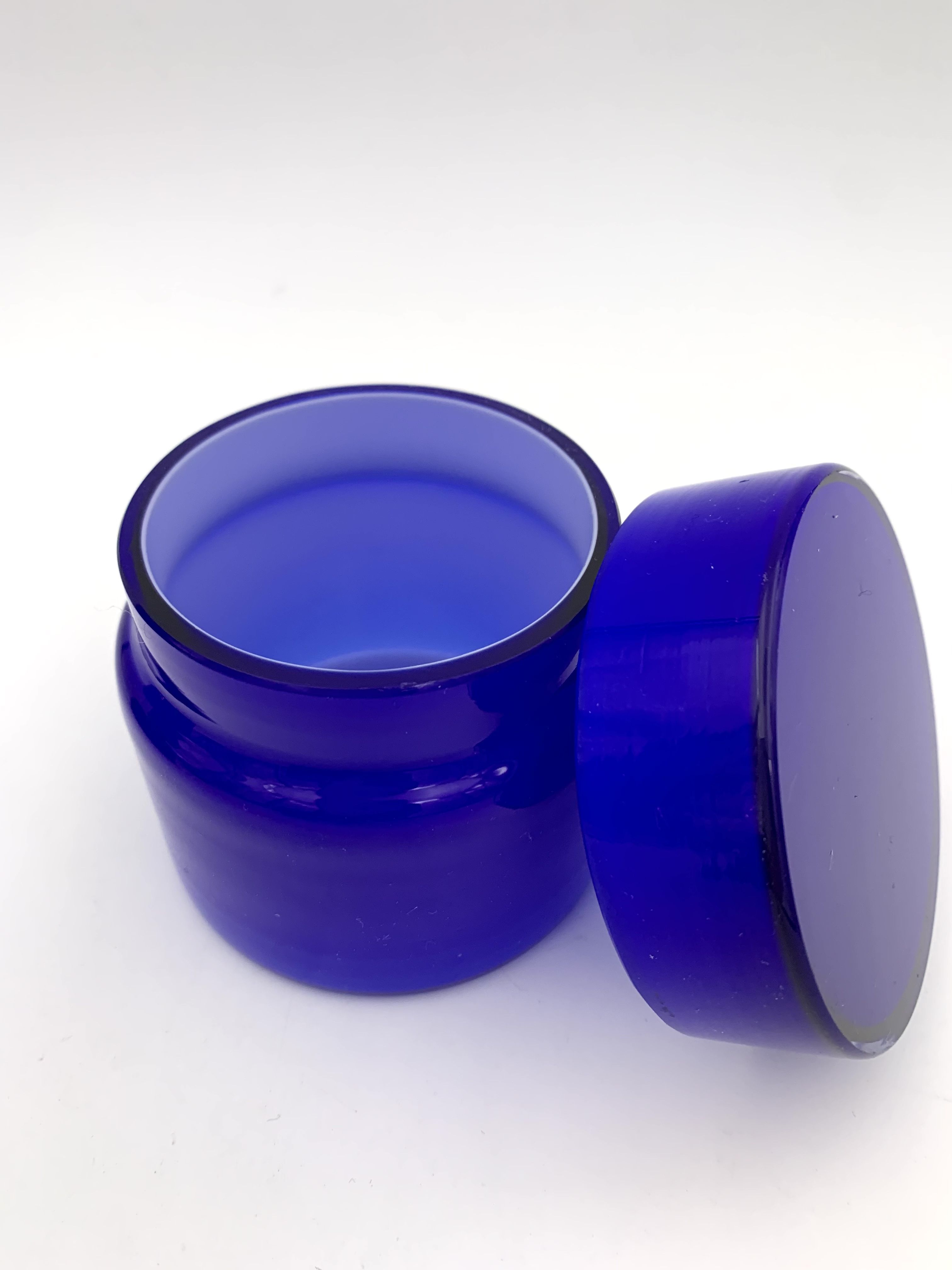 Set of glass bottles, toilet pad, Klein blue - 20th century