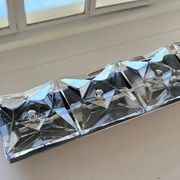 Large Midcentury Illuminated / Backlit Crystal Mirror Kinkeldey, Germany, 1970s
