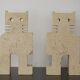 Pair of travertine bookends in  design Fratelli Mannelli