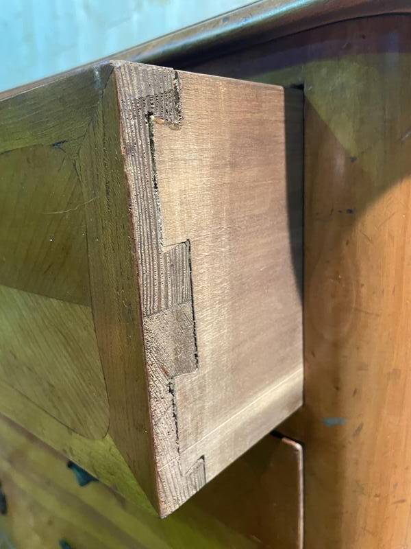 Louis XV-Transition style chest of drawers in cherry wood