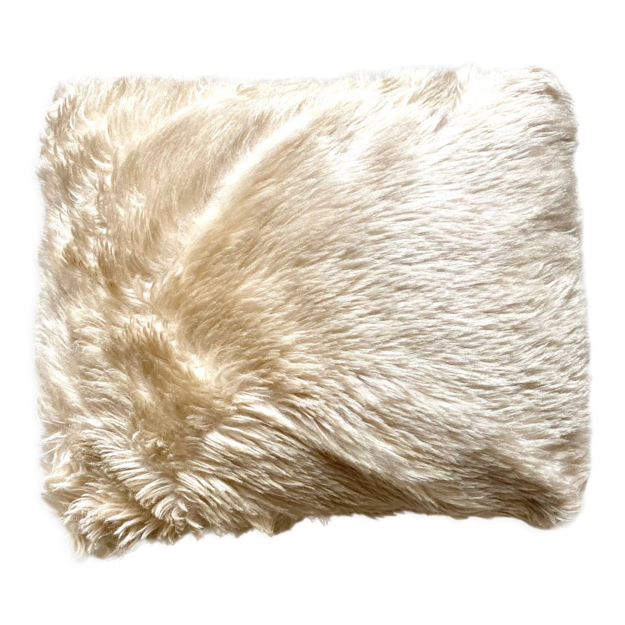 Coussin fourrure vintage années 70