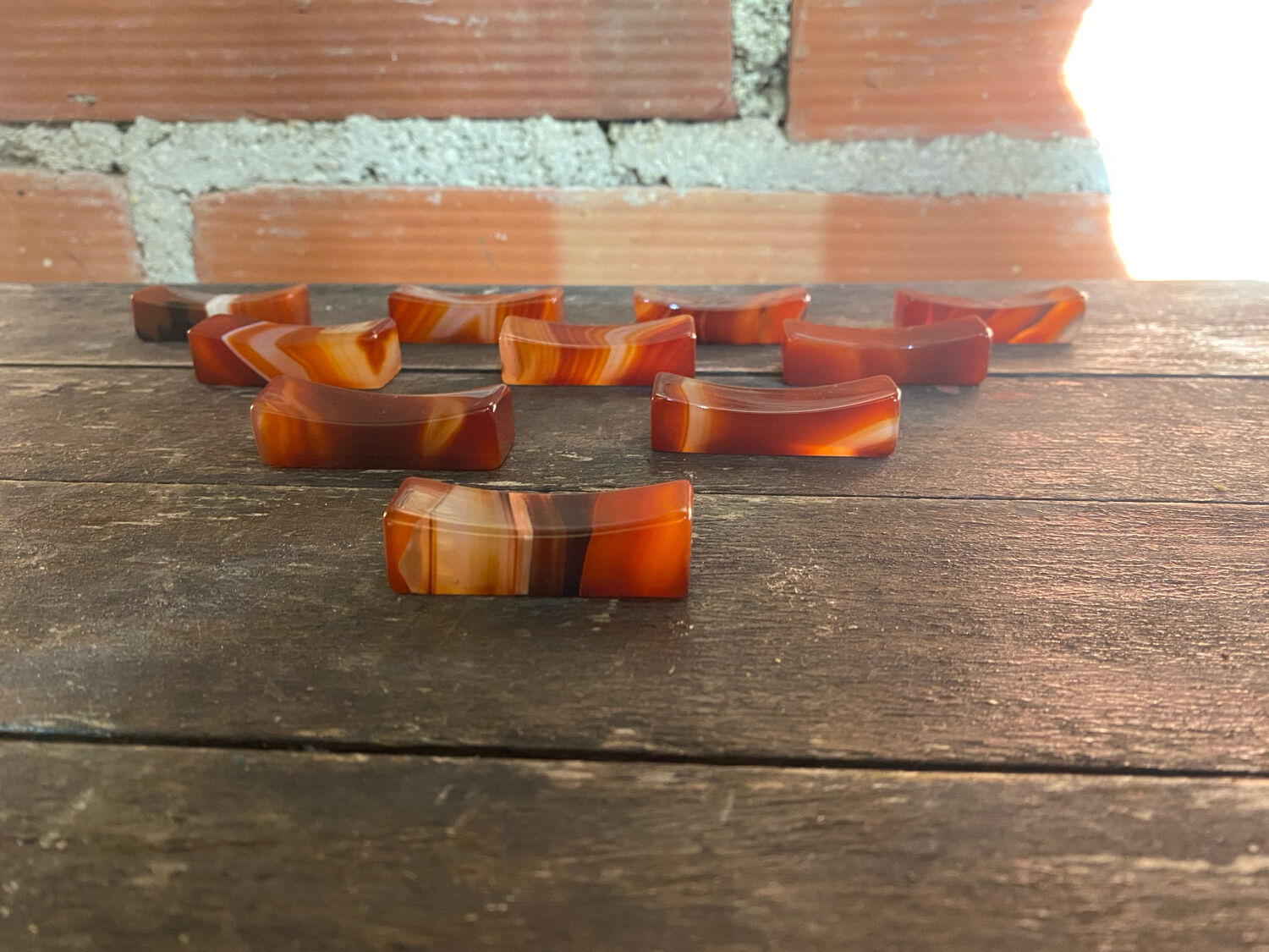 Set of 10 Vintage Agathe Table Knife Holders #D467